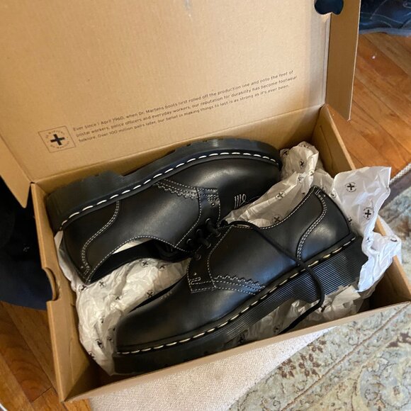 Dr Martens - 1461 GA - Black Wanama Americana - Brand New - Picture 2 of 7
